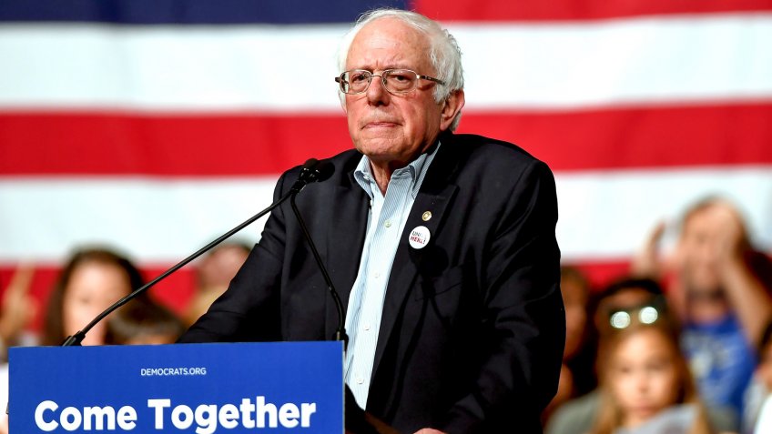 Democrat Presidential candidate Bernie Sanders