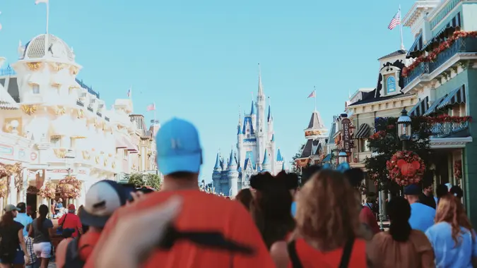 Entering Main Street Disney World
