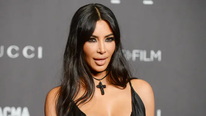 Kim Kardashian West poses at LACMA gala
