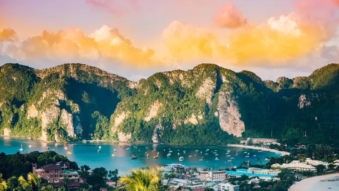 Phi Phi Islands in the Krabi province of Thailand