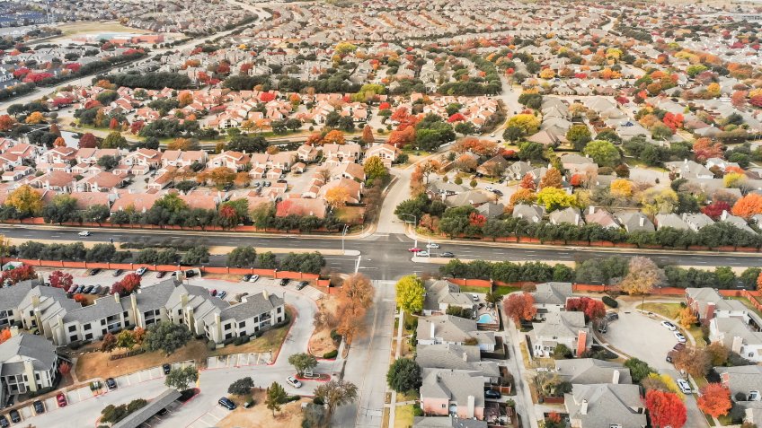 aerial photo of Irving Texas