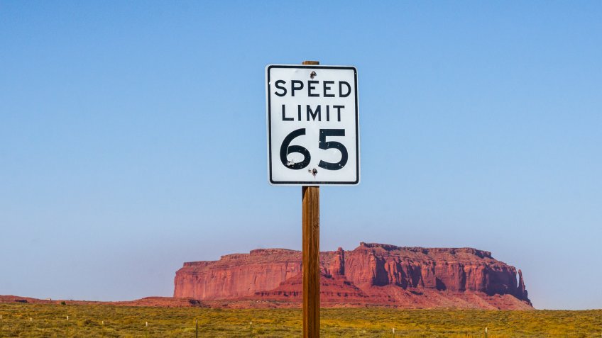 high speed limit sign