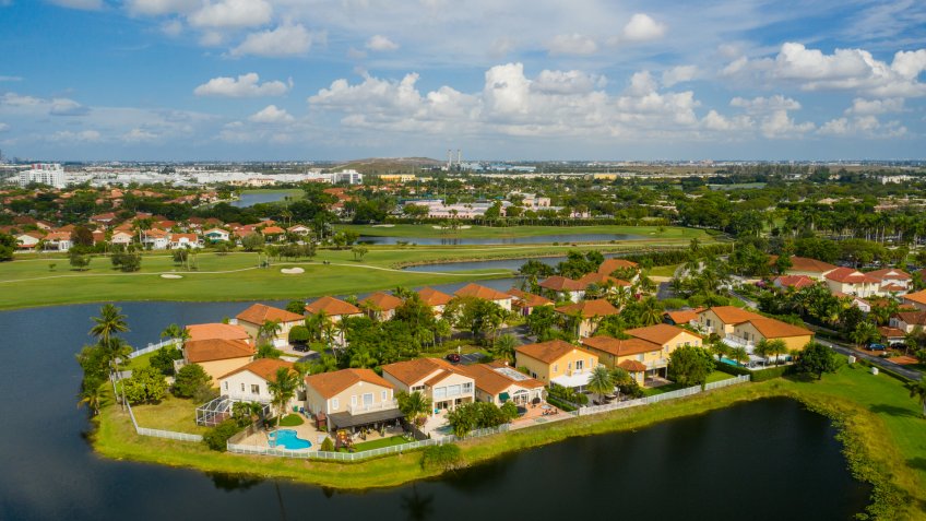 residential homes in the City of Pembroke Pines Florida USA