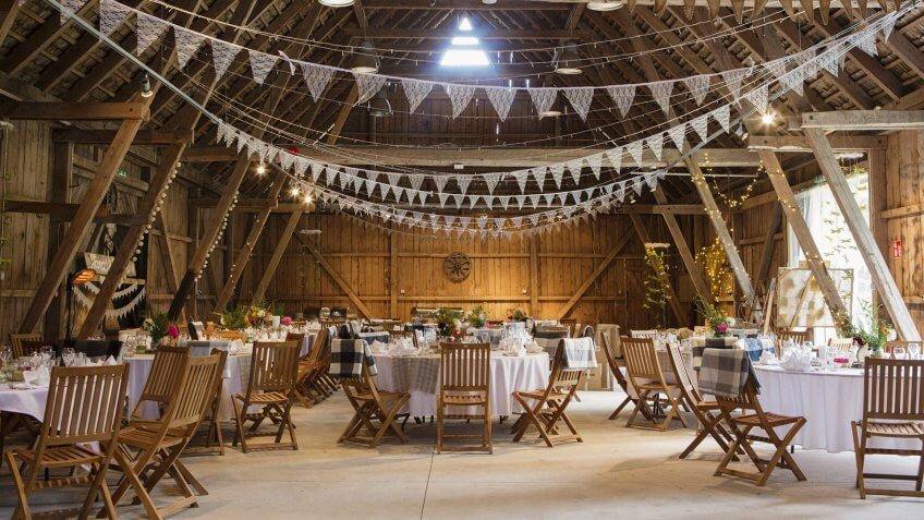 wedding venue at county fairgrounds barn