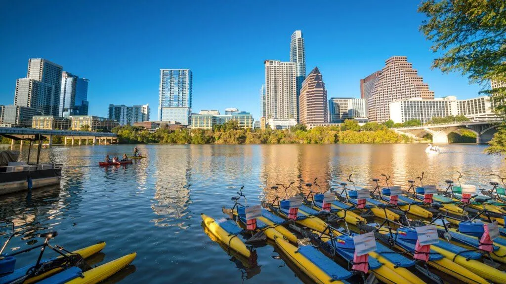 Downtown Skyline of Austin, Texas in USA - Image.