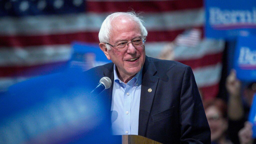 Bernie Sanders Democratic Presidential candidate speaks at Iowa rally