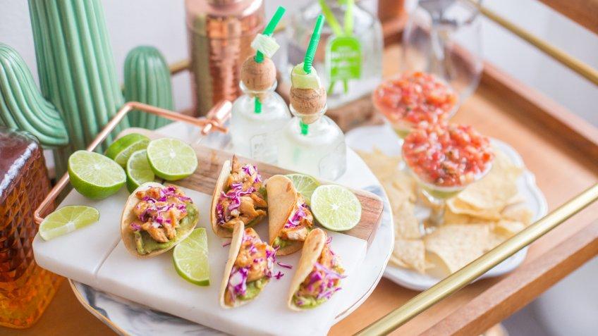 Cinco de mayo cocktails and appetizers