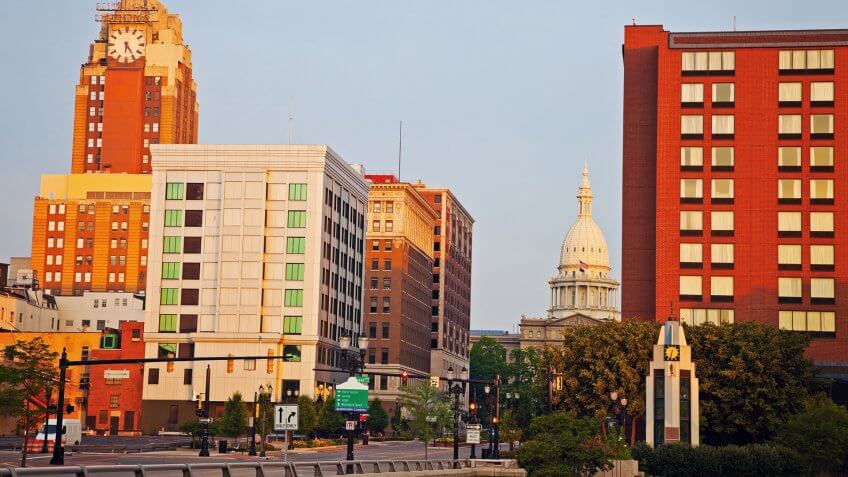 Lansing Michigan cityscape