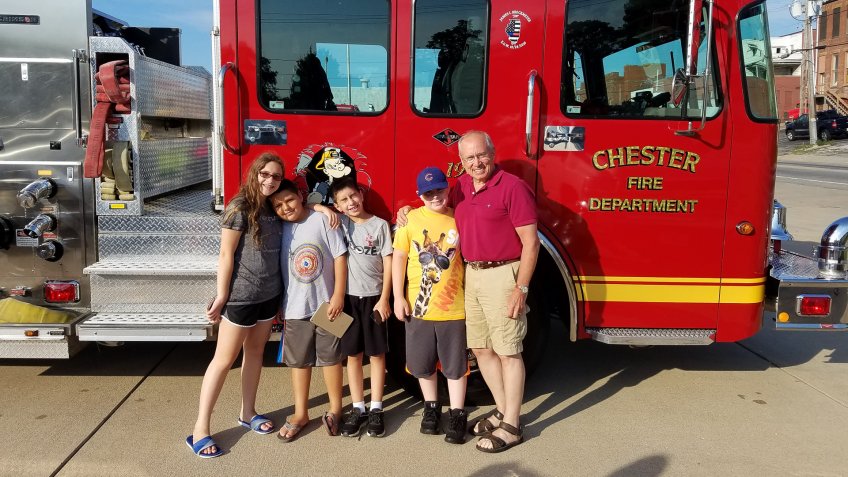 Larry Chester chief financial officer with family