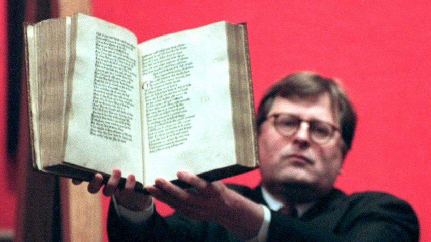 first publication of The Canterbury Tales by William Caxton