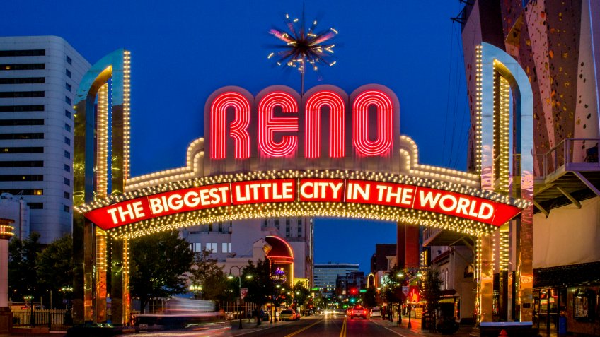 Iconic welcome sign, Reno.