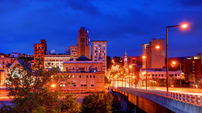 Youngstown is a city in and the county seat of Mahoning County in the U.