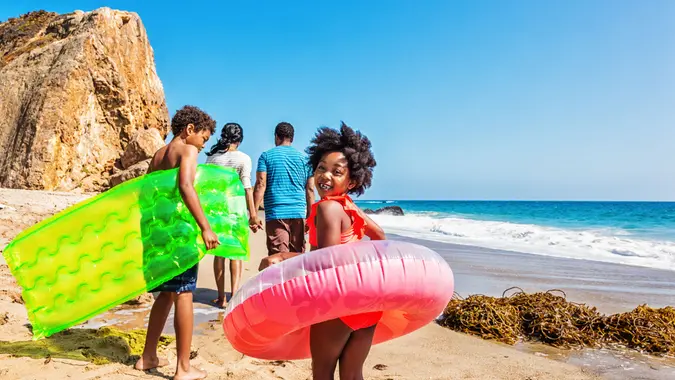 family vacation at the beach