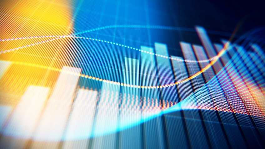 Financial data analysis graph showing search findings.