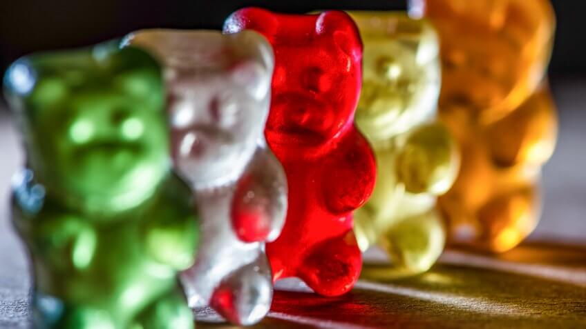 gummy bears close-up