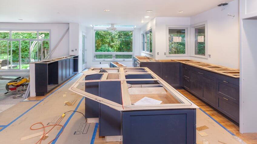 home kitchen renovation in progress