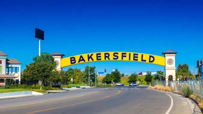 Bakersfield sign in Bakersfield, California.
