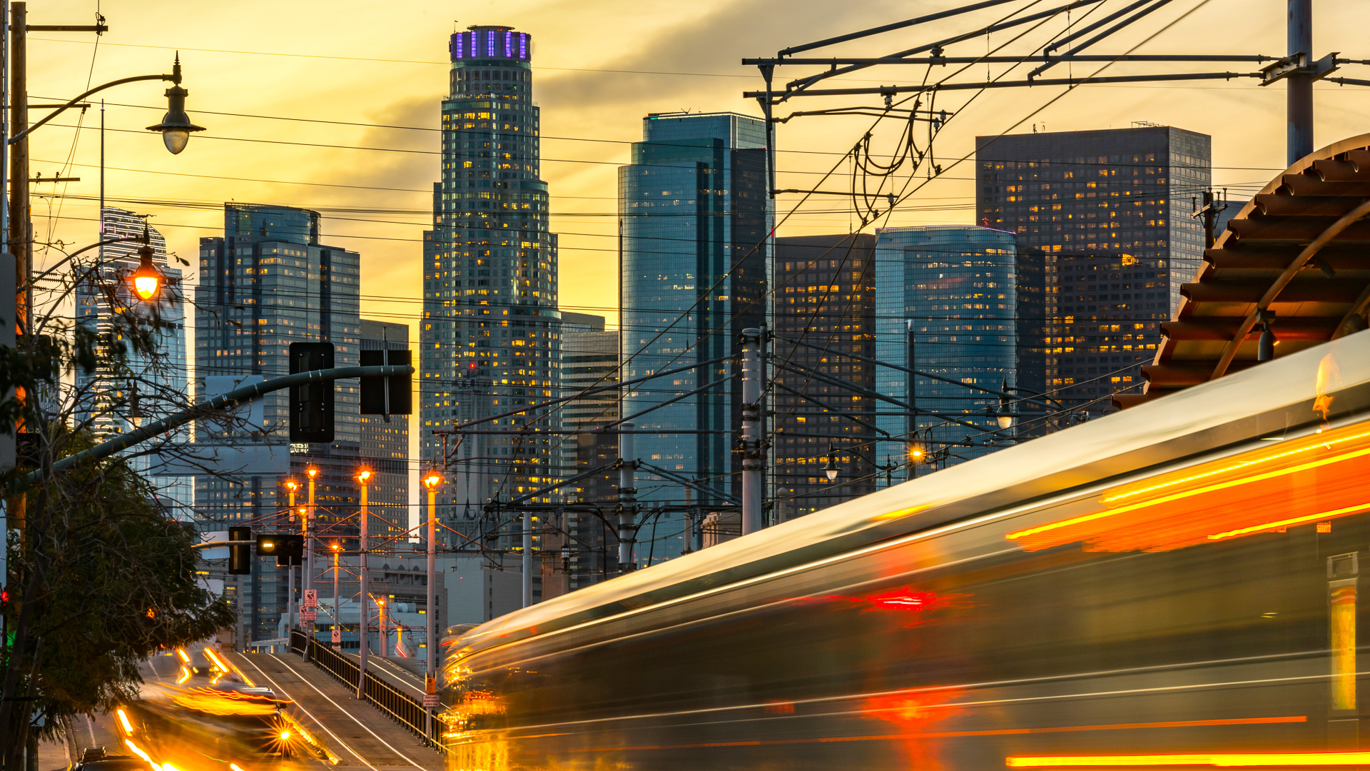 Los Angeles in the evening hour.