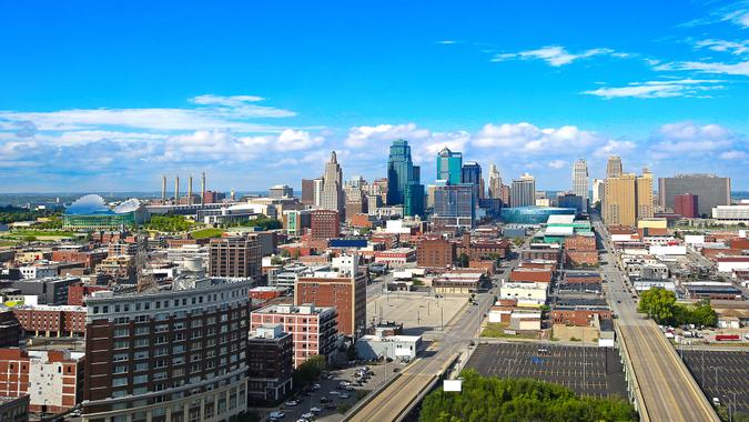 unique view of downtown.