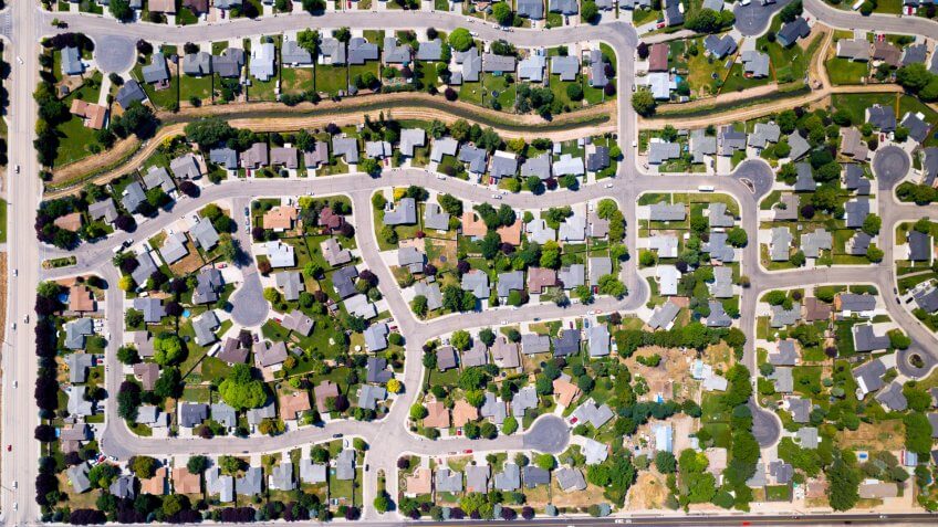 Meridian Idaho aerial neighborhood photo