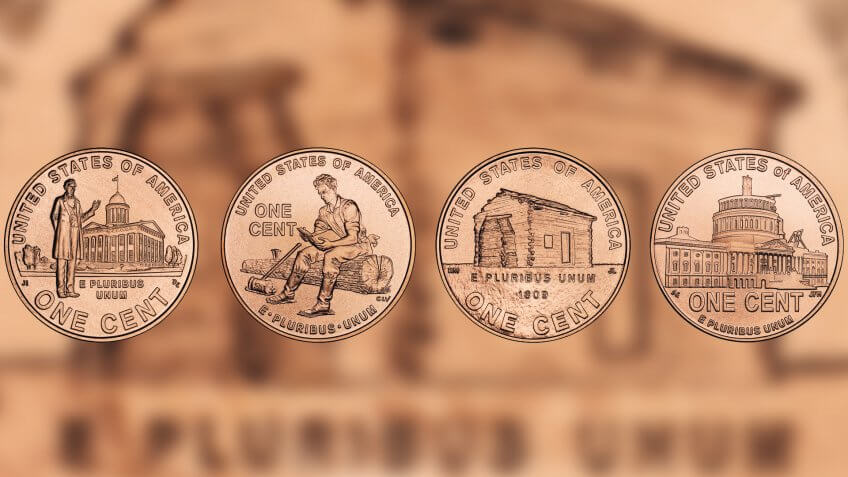 2009 US Penny with Abraham Lincoln reverse side make-over