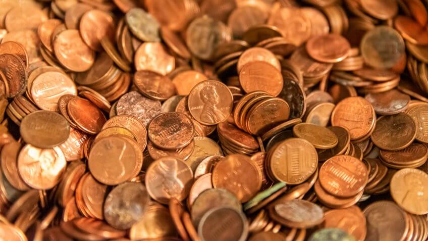 US penny with Abraham Lincoln