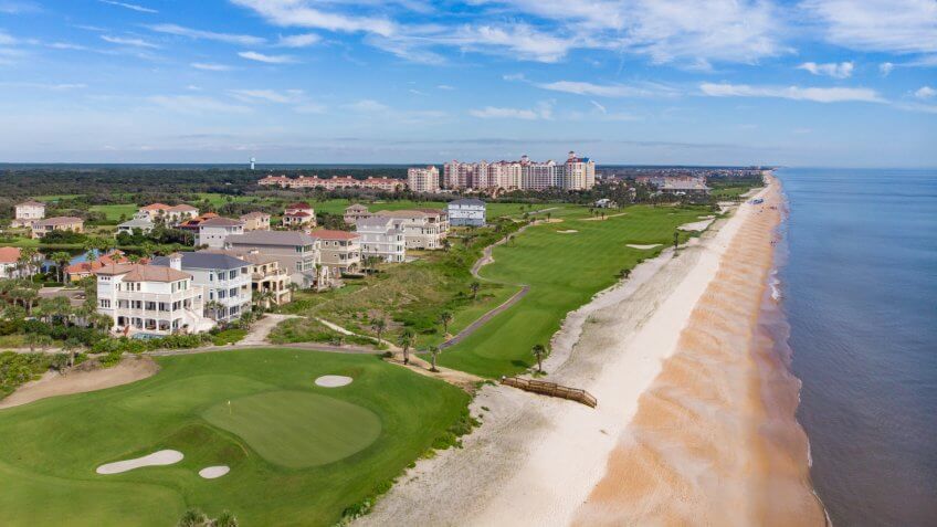 Aerial View of Palm Coast, Florida