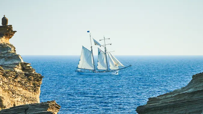 galleon ship at sea