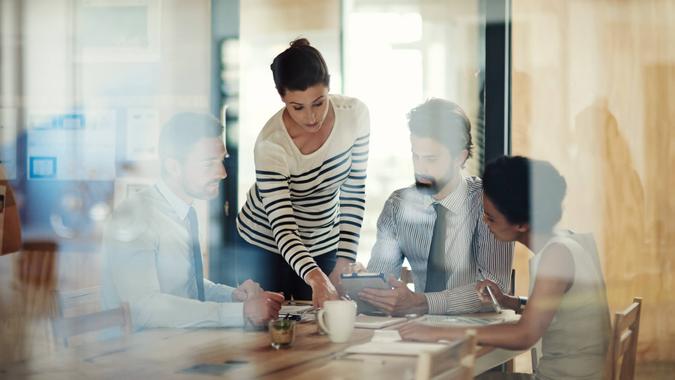 successful career expert in office