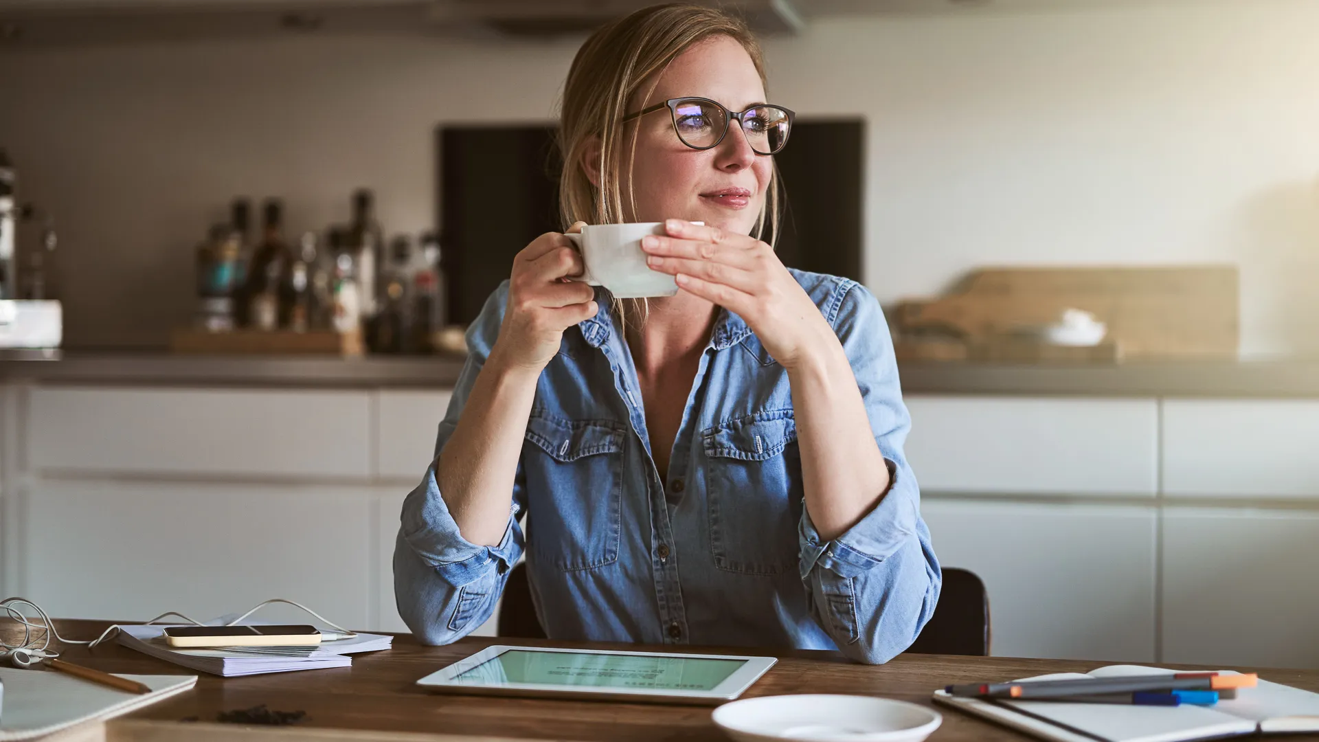 woman thinking about saving for retirement