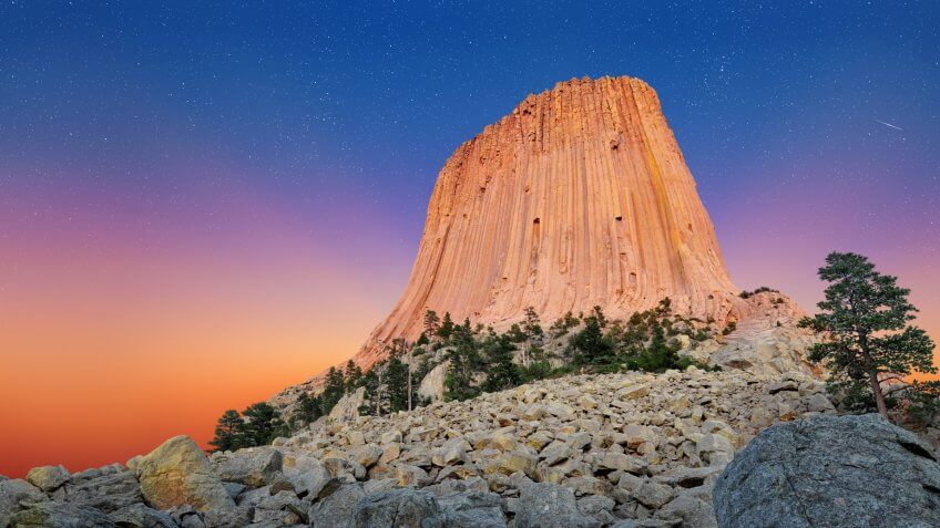 Devil's Tower National Monument in Wyoming, U.S.A.