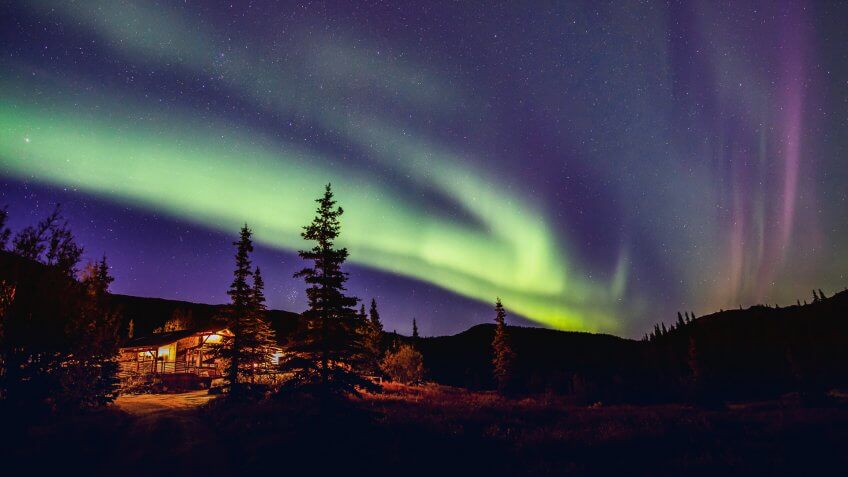 northern lights at denali national park