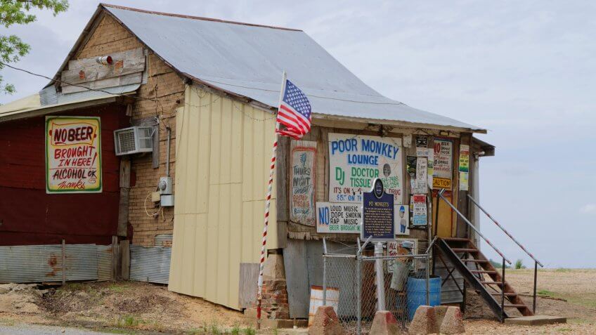 MERIGOLD, MISSISSIPPI, May 8, 2015 : Juke joint, west of Merigold.