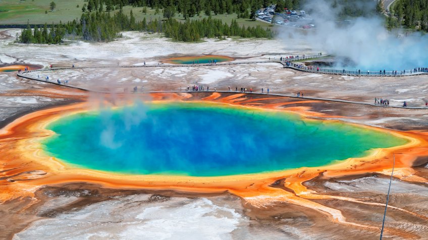 Grand Prismatic Spring in Yellowstone National Park