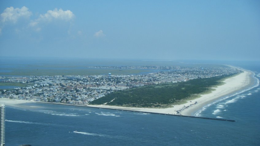 Brigantine New Jersey aerial view climate change