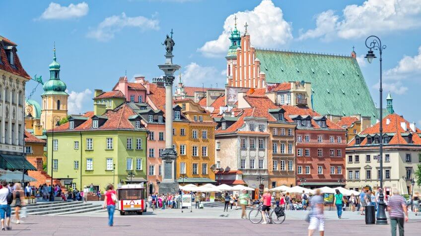Castle Square and King Zygmunt Column in Warsaw.