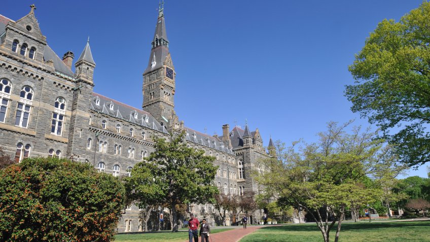 Georgetown University Healy Hall campus in Washington DC
