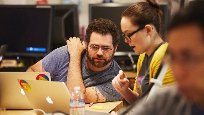 Google employees at work
