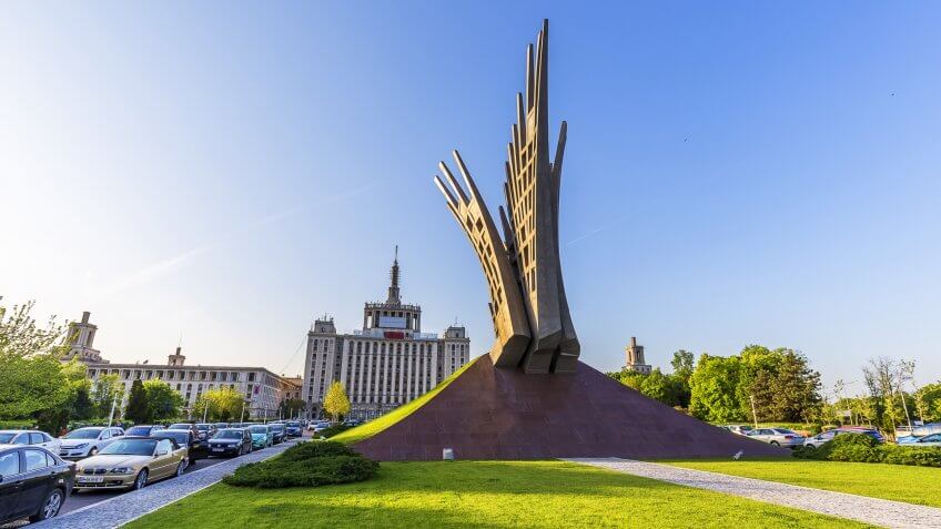 House of the Free Press in Bucharest Romania