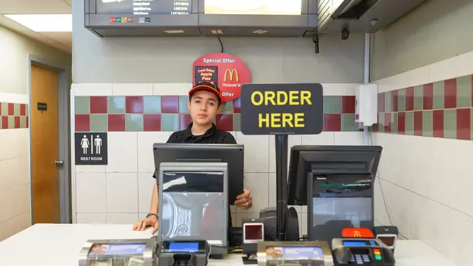 McDonalds fast food cashier