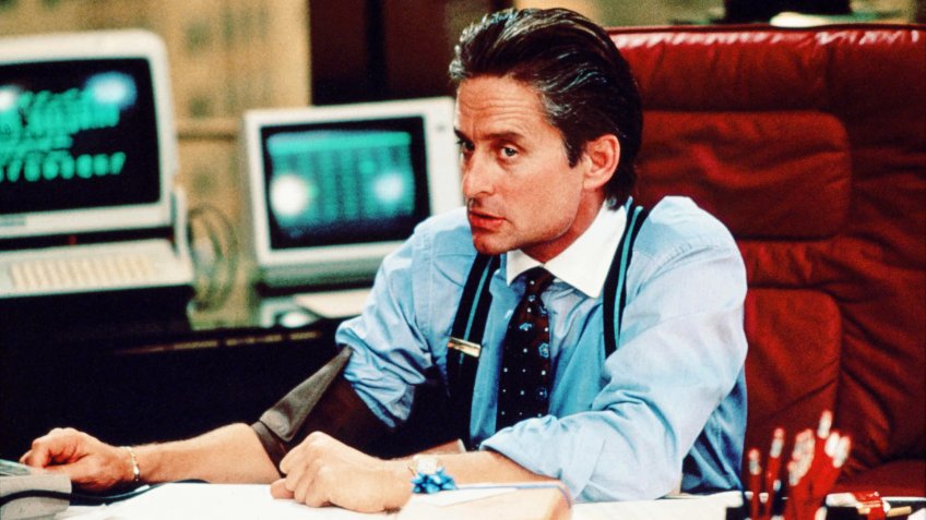 Michael Douglas in the 1987 film WALL STREET