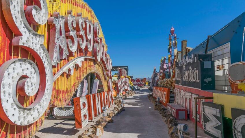 Neon Museum in downtown Las Vegas Nevada