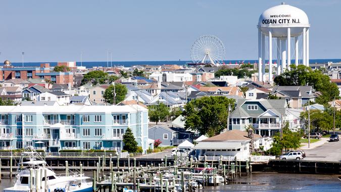 Overlooking Ocean City, New Jersey from the bay to the ocean.