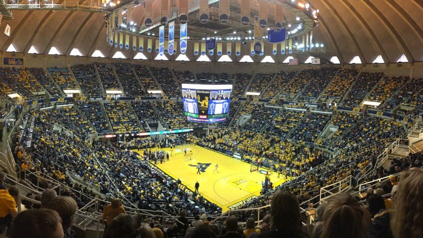 WVU Coliseum West Virginia NCAA basketball