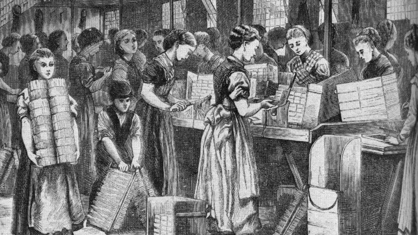 Women working in match factory