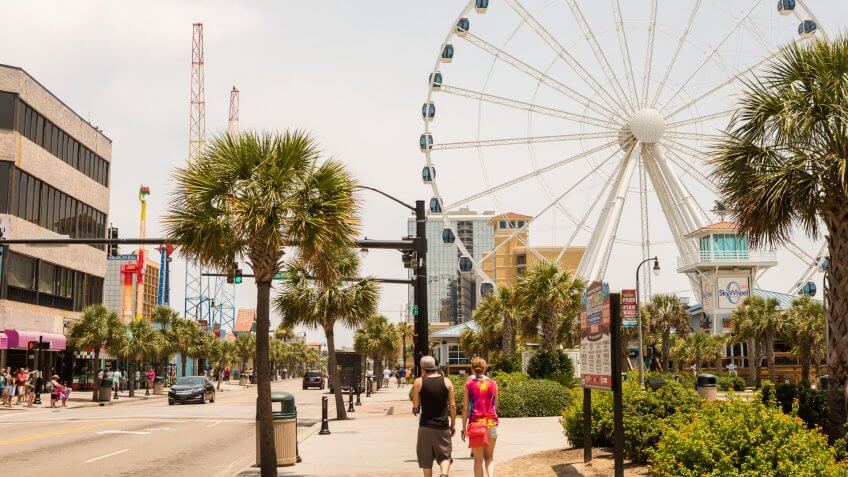 boardwalk in Myrtle Beach South Carolina