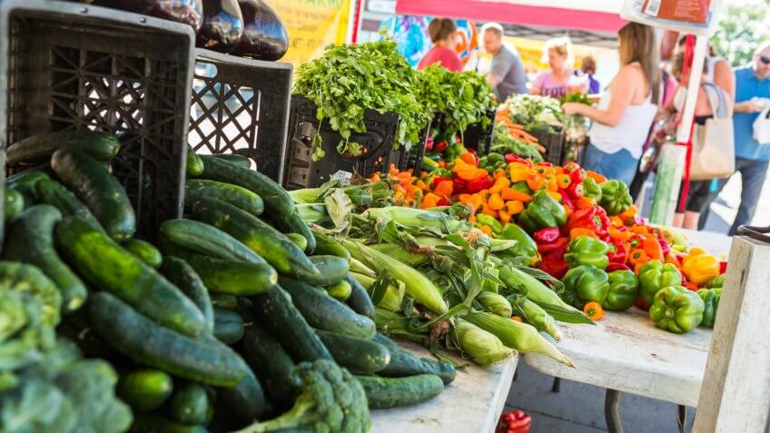 fresh farmers market produce