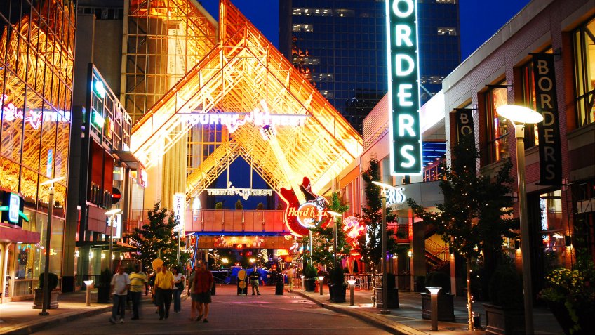 Fourth Street Live in Louisville, Kentucky, has become a destination for shopping, dining and entertainment.