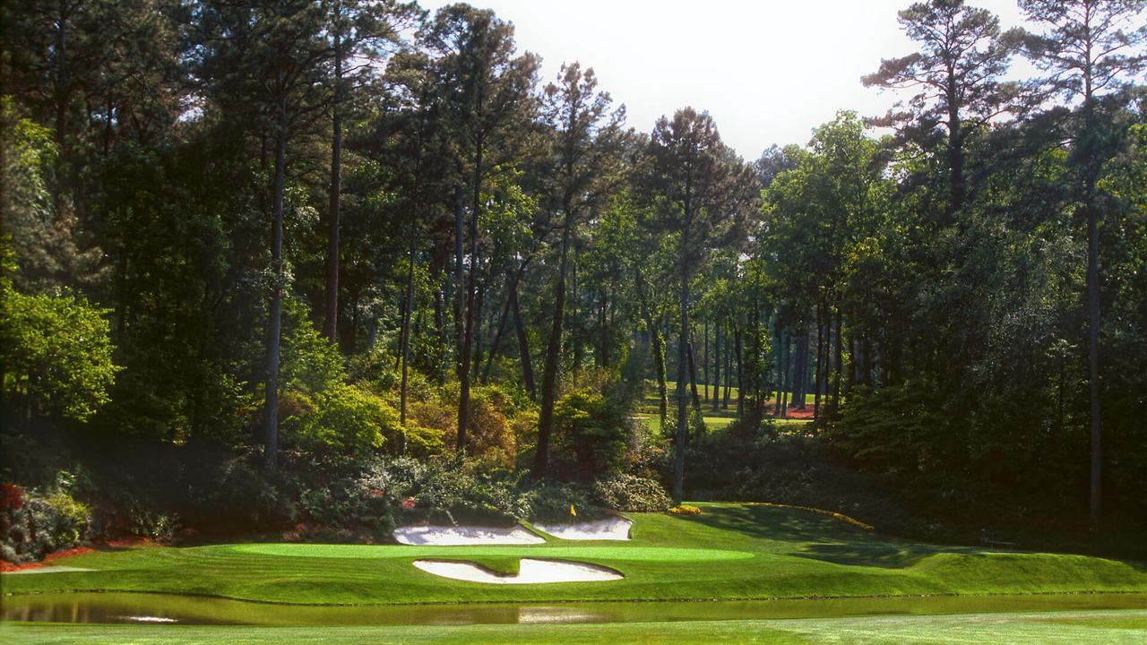 2nd May 2016 Augusta National Golf Club, Augusta, GA, USA the famous par three 12th hole at the heart of Amen Corner - Home of golf's MASTERS TOURNAMENT - Image.