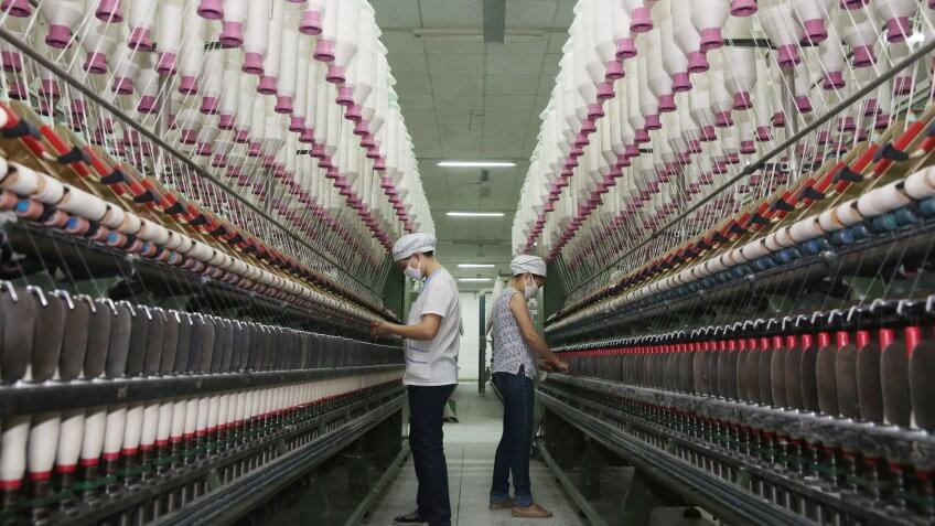 Chinese cotton spinning factory